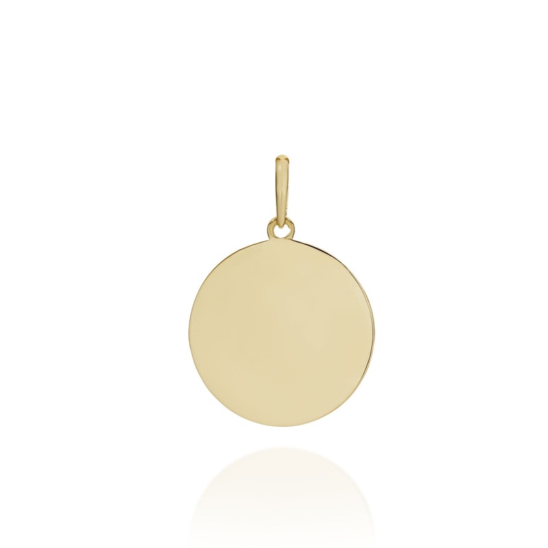 9ct gold engravable pendant