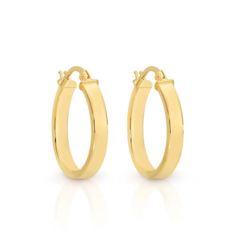 9ct square tube hoops 15mm