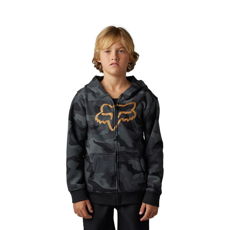 Youth Camo Pack Zip Hoodie BLACK CAMO M