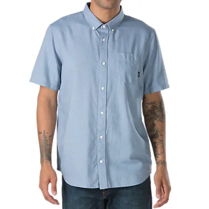 Men’s Houser Short Sleeve Woven Shirt BLUE GLOW S
