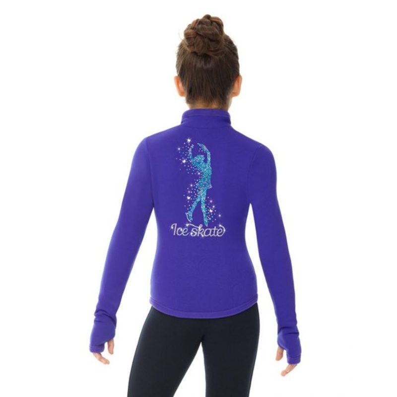MD24488 Mondor Polartec Rhinestones Jacket Purple Child 4-6