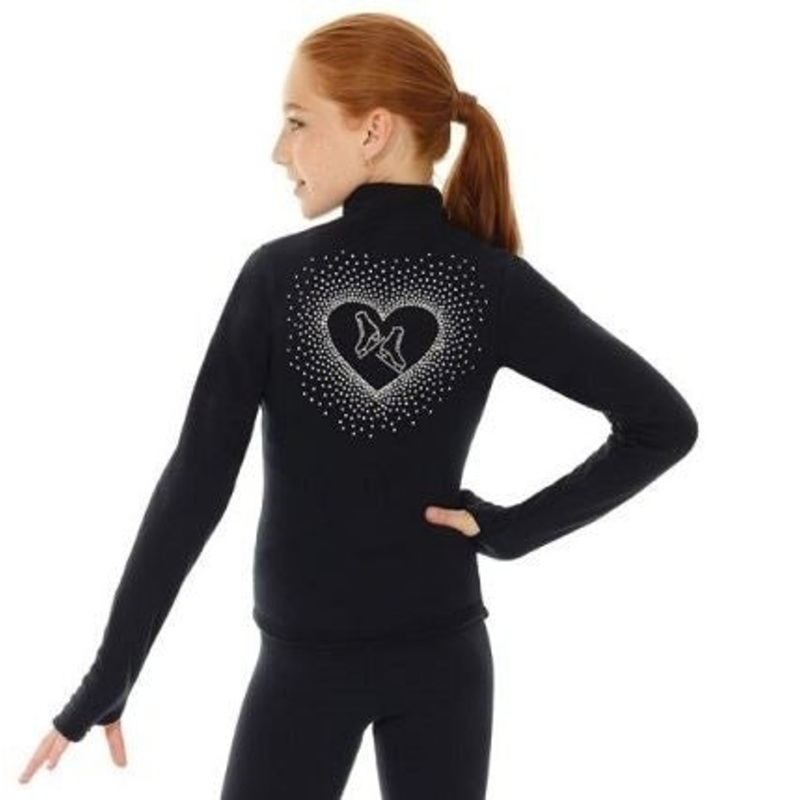 MD34482 Mondor Polartec Rhinestone Jacket Black Child 4-6