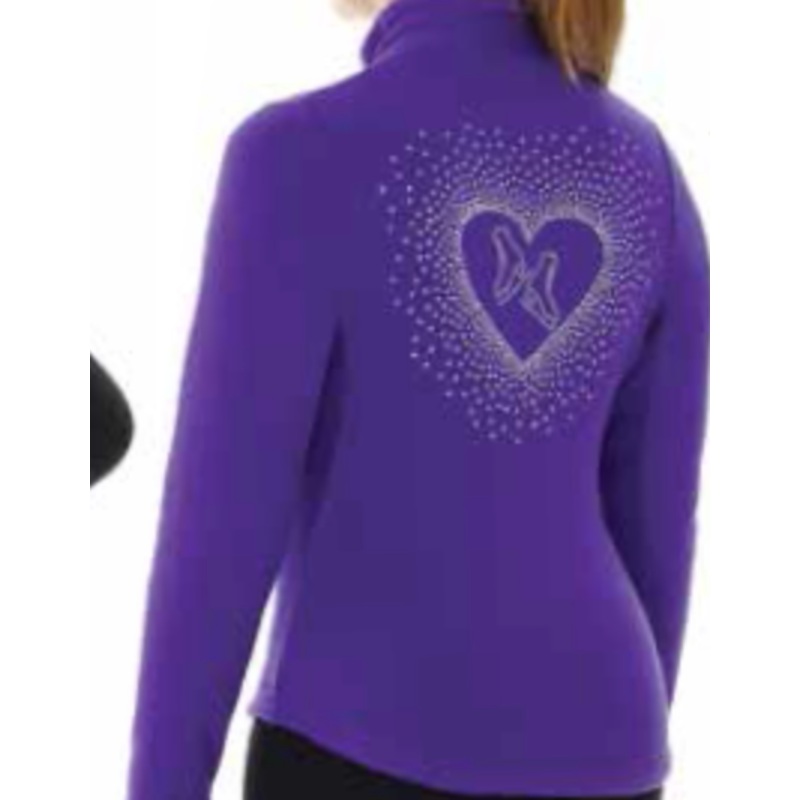 MD34482 Mondor Polartec Rhinestone Jacket Purple Child 4-6