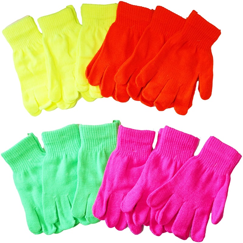Neon Magic Stretch Gloves Hot Pink