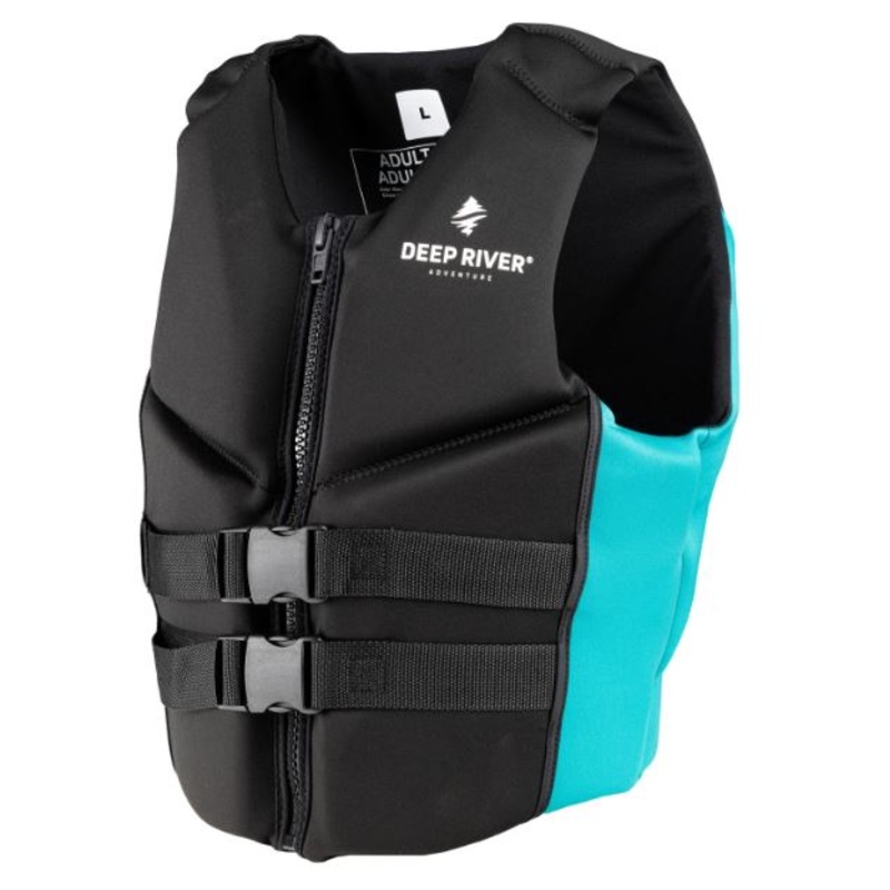 Deep River PFD Vest Womens BLACK/TEAL S