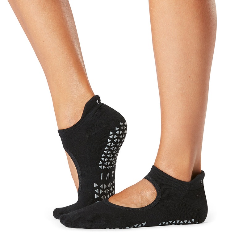 Emma Grip Yoga Socks EBONY S
