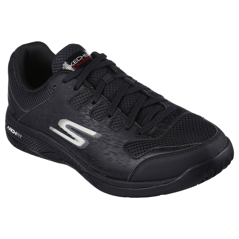 Men’s Relaxed Fit Viper Court Pickleball Shoes BLACK/GOLD WIDE 8