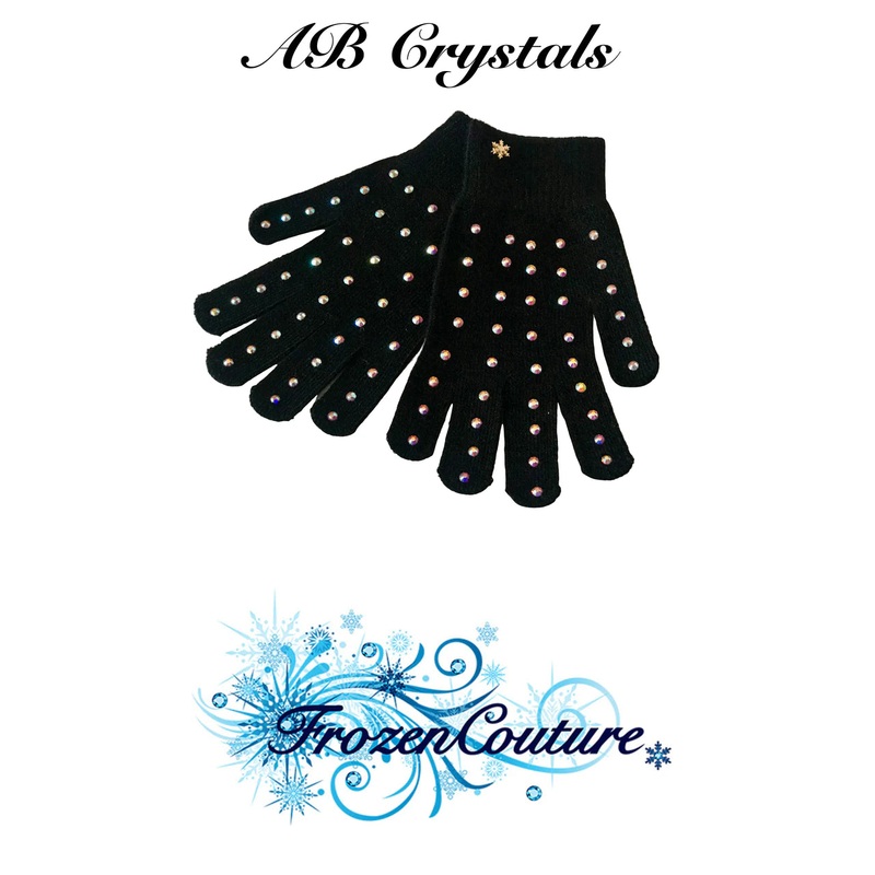 Frozen Couture  Gloves with  Crystals Child Small AB Crystals (Rainbow)