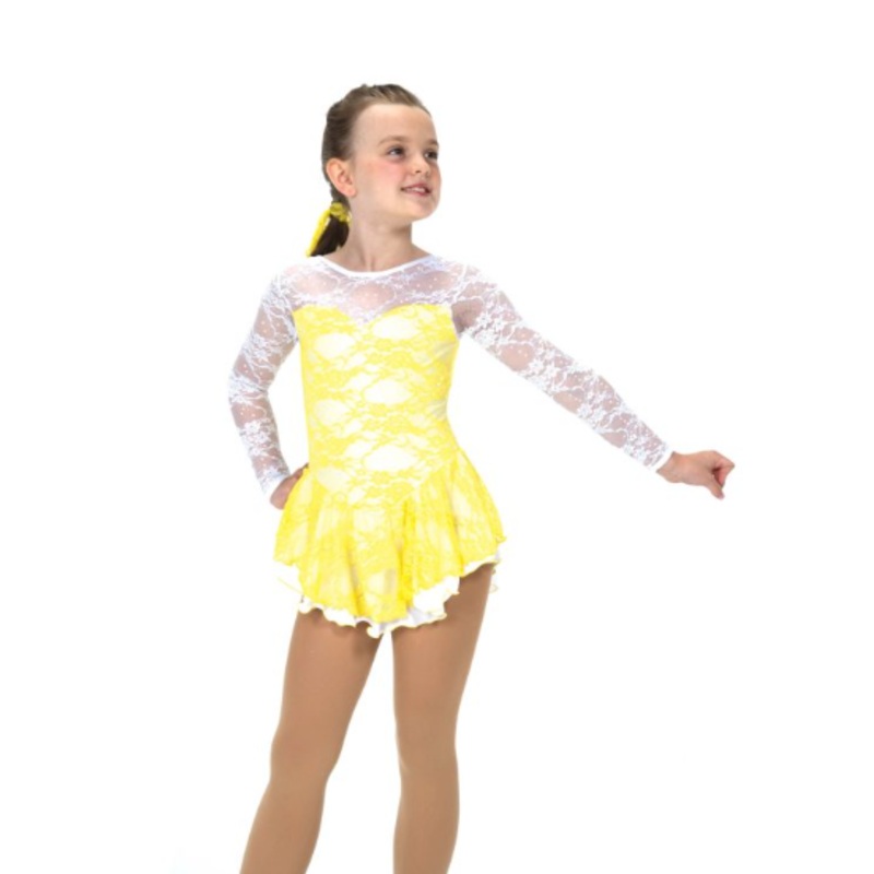 J677/22 Bright and White Dress Yellow Child 12-14