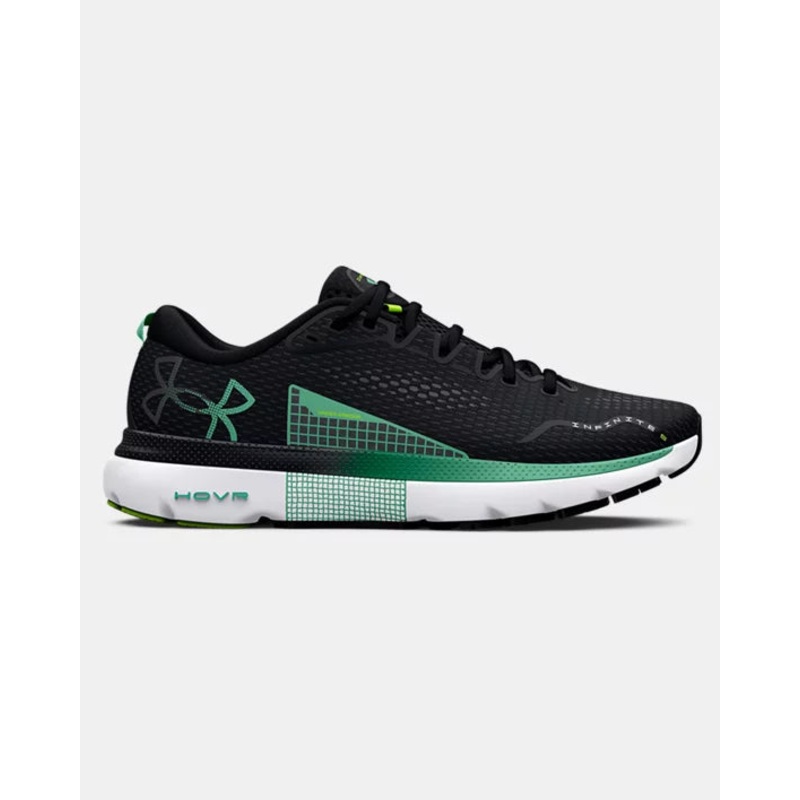 Men’s HOVR Infinite 5 Running Shoes BLACK/WHITE/GREEN BREEZE 8