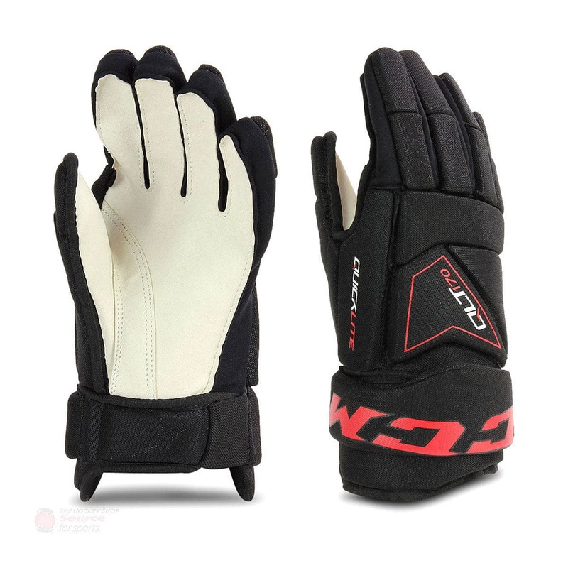 Quicklite 170 Junior Ball Hockey Gloves BLACK/RED S/M