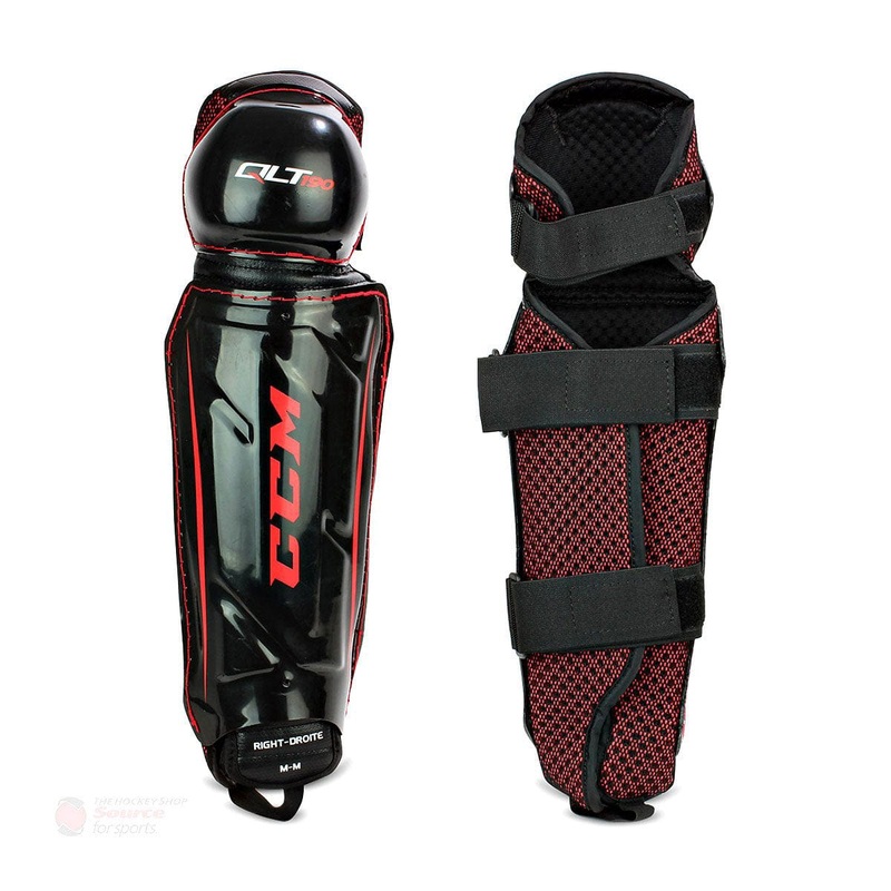 Quicklite 190 Ball Hockey Shin Guards Junior BLACK/RED S/M