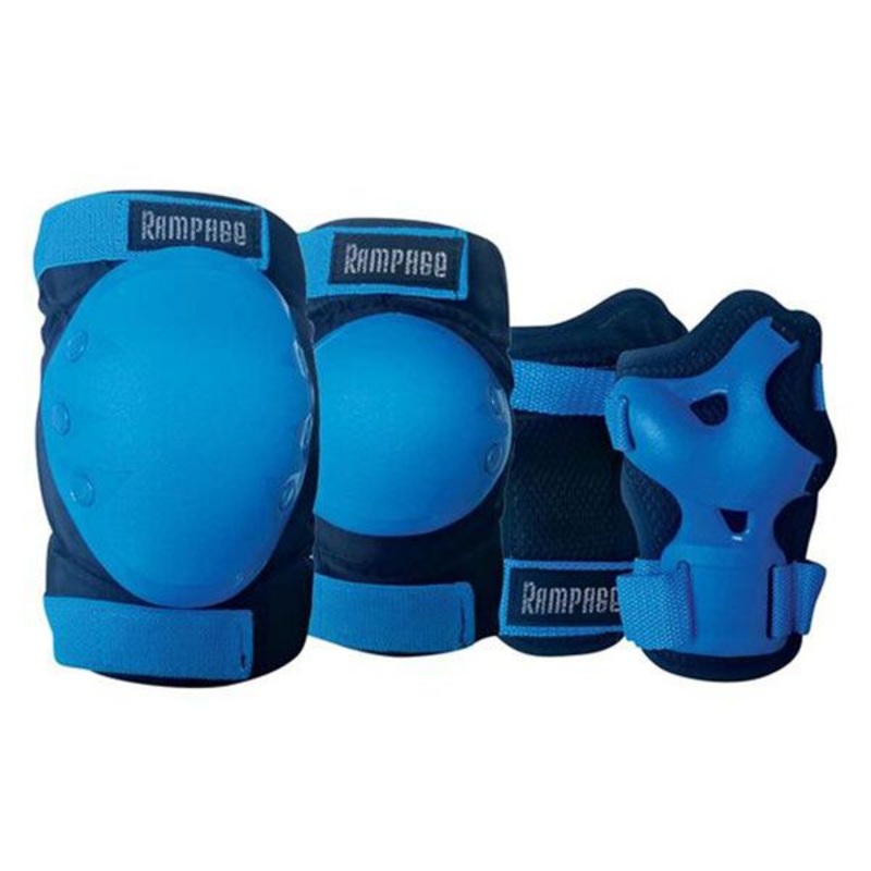 Rampage Knee, Elbow and Wrist Pad Set – Blue Extra Small