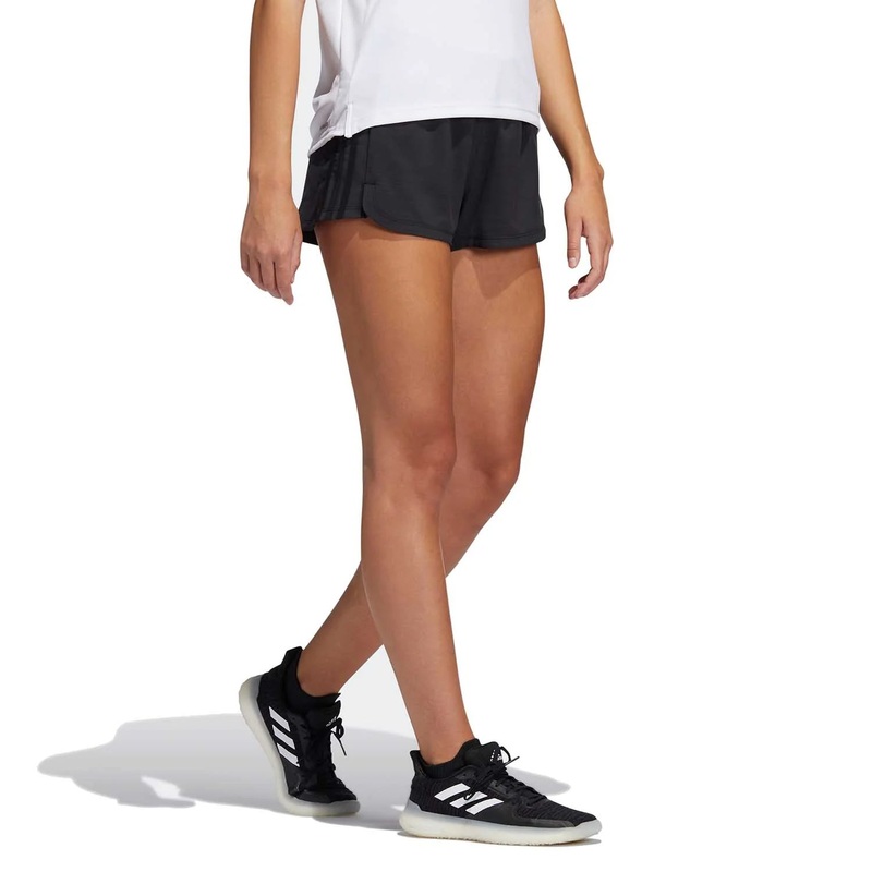 Women’s Pacer 3-Stripes Woven Heather Shorts BLACK XS