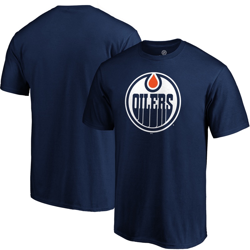 Core Primary Logo Men’s Tee – Edmonton Oilers NAVY S
