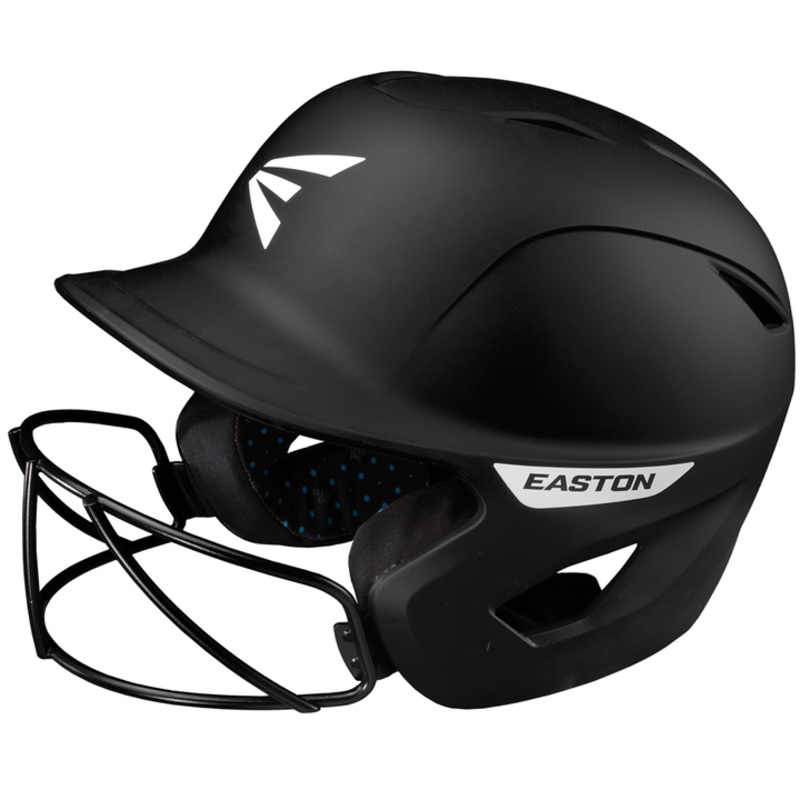 Ghost Matte Solid Batting Helmet W/ Facemask BLACK S