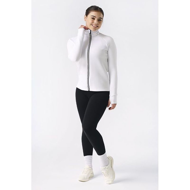 MD4781 White Mock Neck Jacket AXS