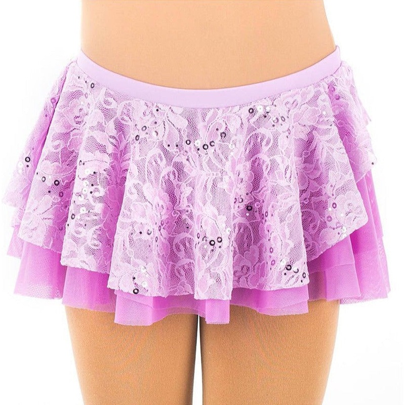 MD6309 Mondor layered Lace Skirt – Lilac Child 10 – 12