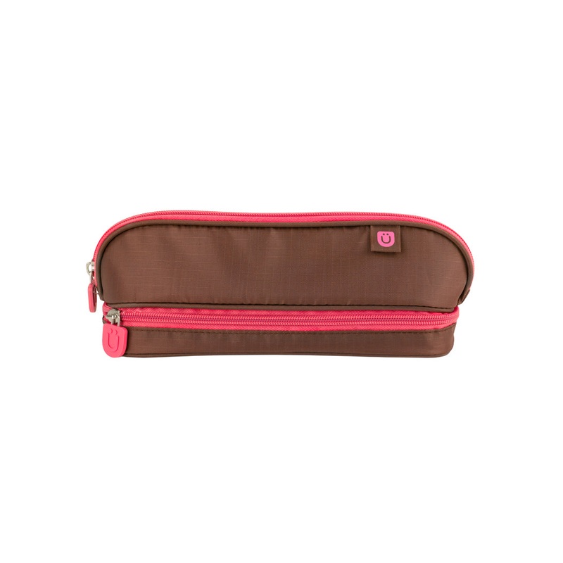 Pencil Case- Brown/Pink