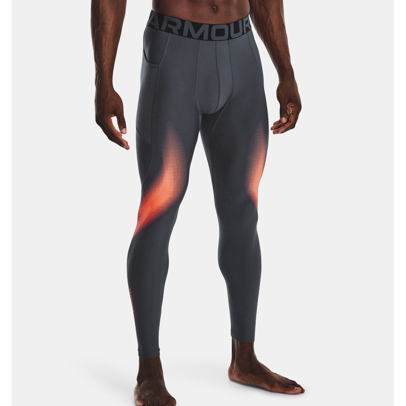 HeatGear Leggings Men’s DOWNPOUR GRAY/AFTER BURN S