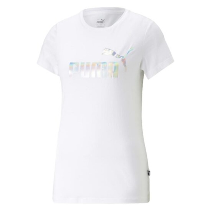 Womens Ess+ Nova Shine Tee WHITE XS