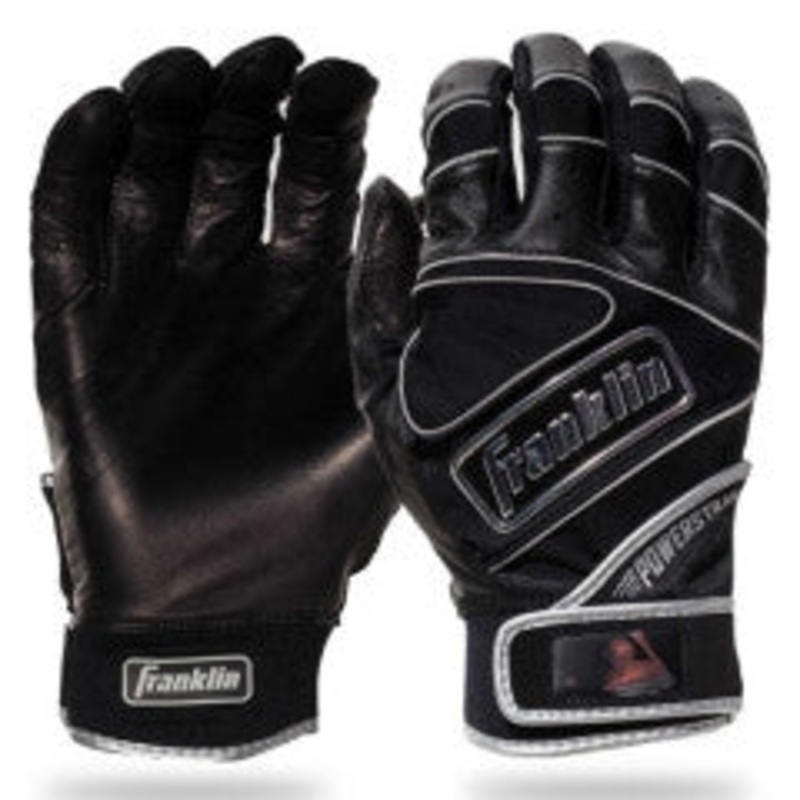 Powerstrap Chrome Batting Gloves BLACK S