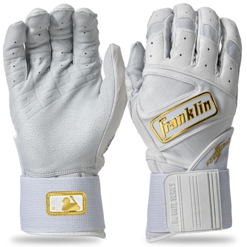 Powerstrap Infinite Series Batting Gloves WHITE/GOLD S