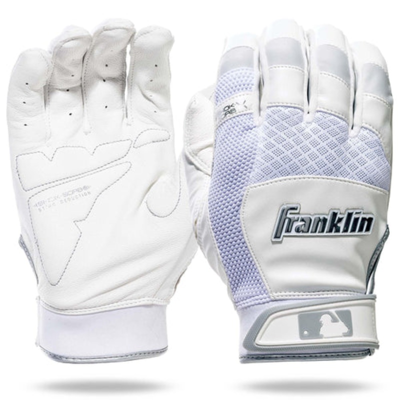 Shok Sorb X Youth Batting Gloves WHITE/CHROME S