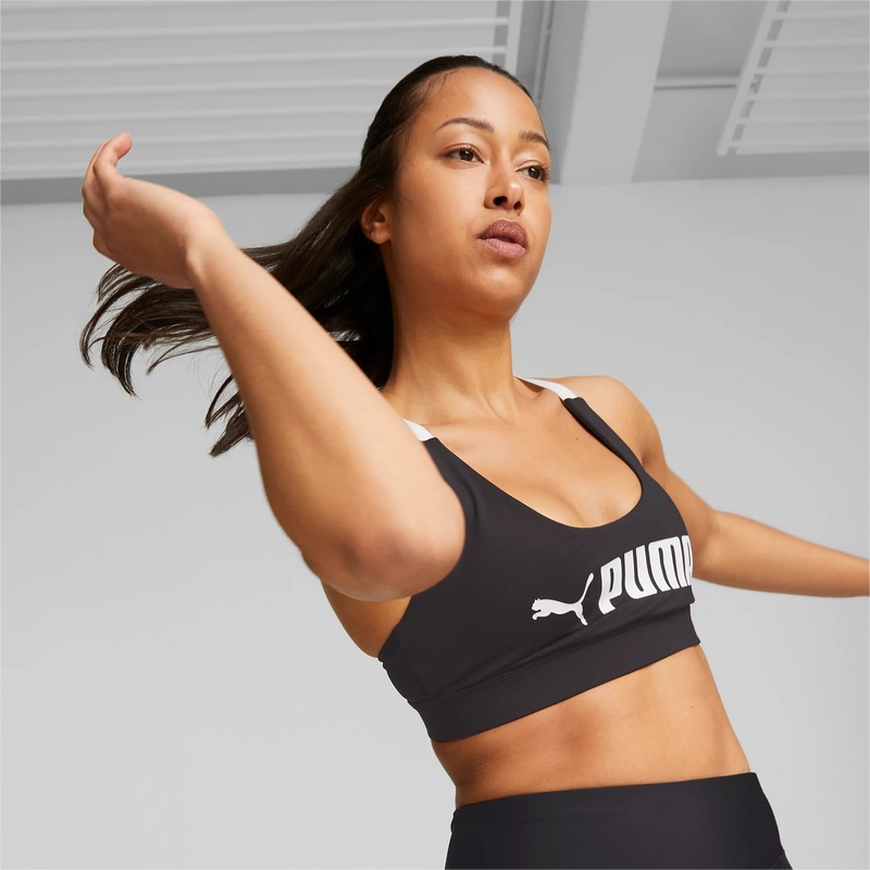 Women’s Fit Mid Impact Sports Bra BLACK XS