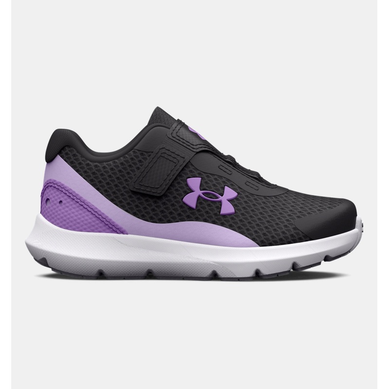 Girls’ Infant Surge 3 AC Running Shoes JET GRAY/NEBULA PURPLE 005