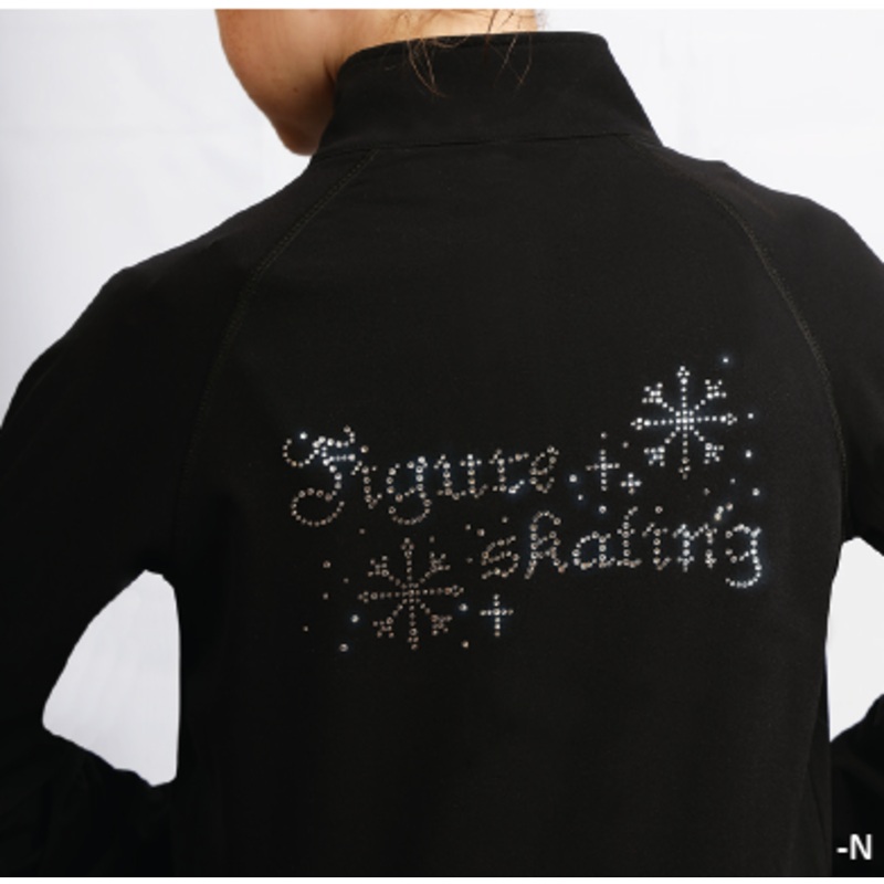 MD24493/25 Mondor Polartec Jacket – Figure Skating Snowflakes Child 8-10 Black