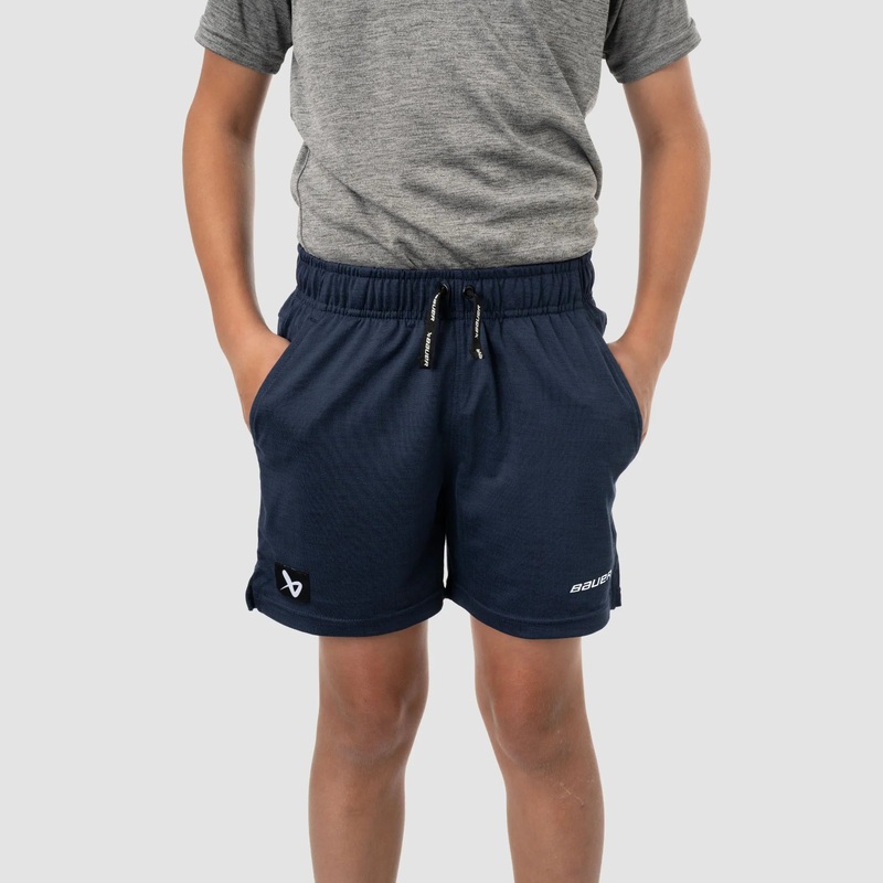 S24 Bauer Team Knit Shorts Navy Junior Sz:XXS