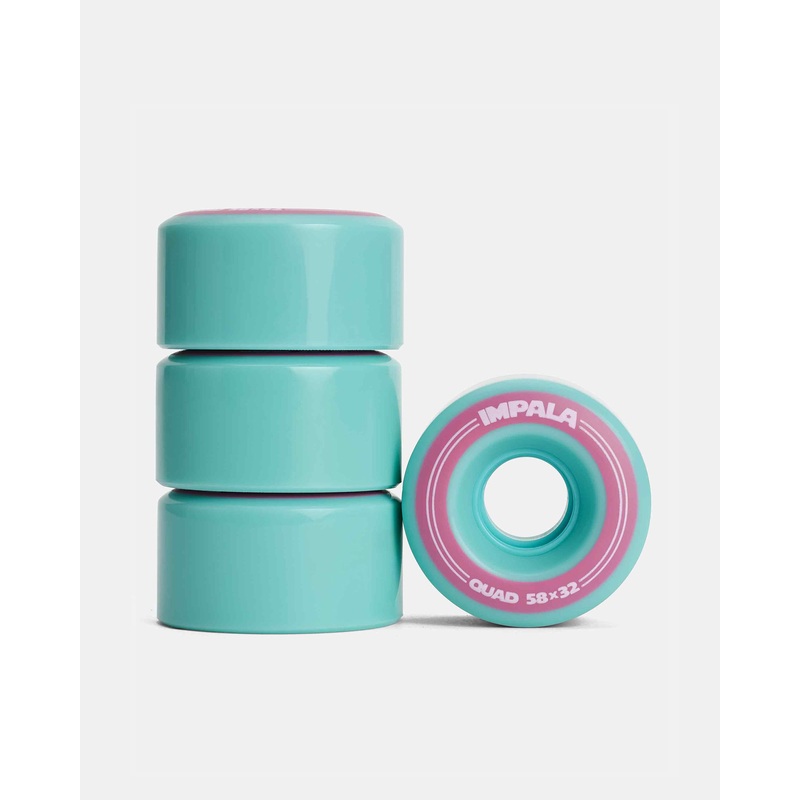Impala Roller Skate Wheels (4 Pack) – Aqua Aqua 58