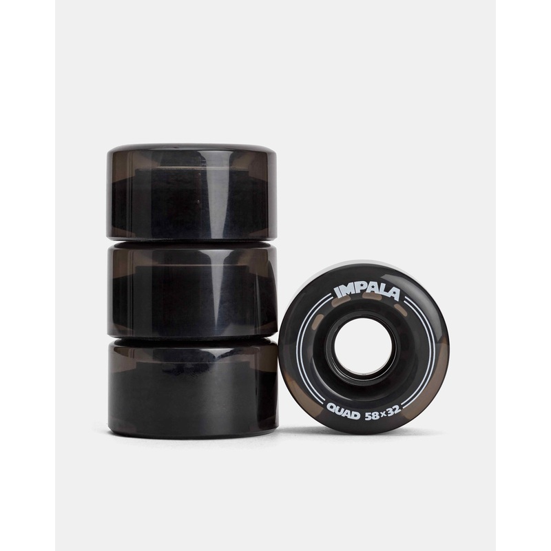 Impala Roller Skate Wheels (4 Pack) – Black Black 58