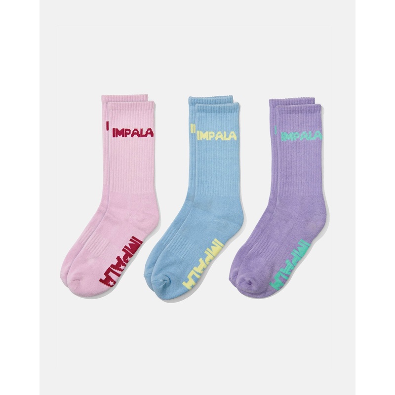 Impala Skate Socks 3 Pack – Pastel Pastel 1Sz