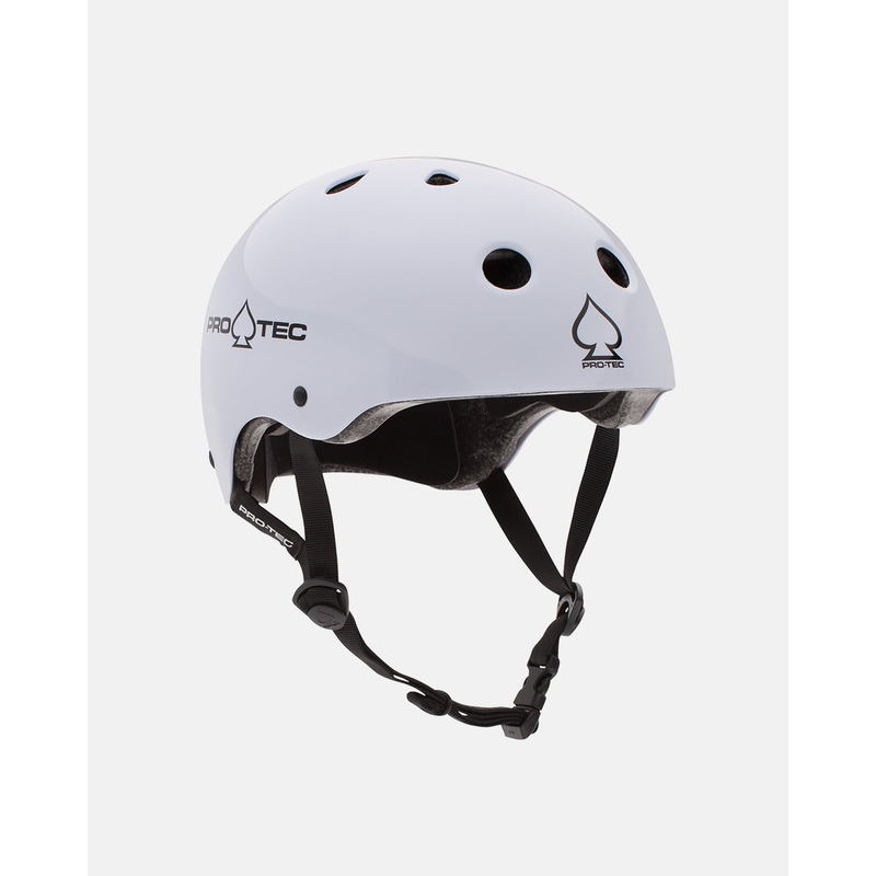 Protec Classic Helmet (Certified) – Gloss White Gloss White XS