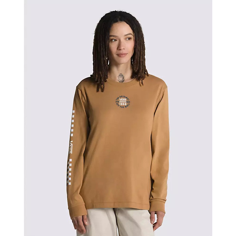 Women’s The Original Long Sleeve Boyfriend T-Shirt TOBACCO BROWN S
