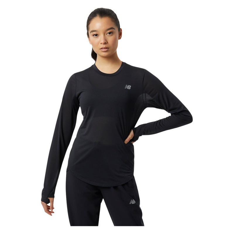 Women’s Accelerate Running Long-Sleeved Shirt BLACK S