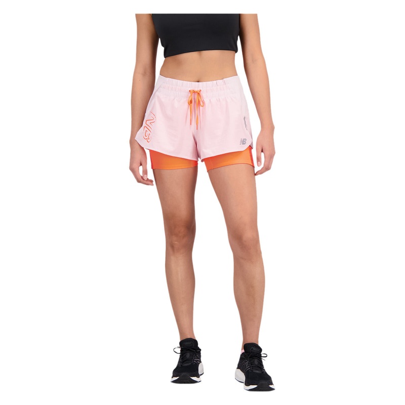 Women’s Printed Impact Run 2-in-1 Running Shorts STONE PINK S