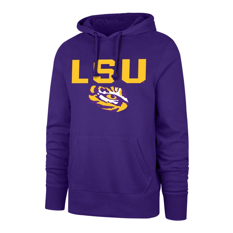 47 Brand Louisiana State Tigers Imprint Headline Hoodie PURPLE M