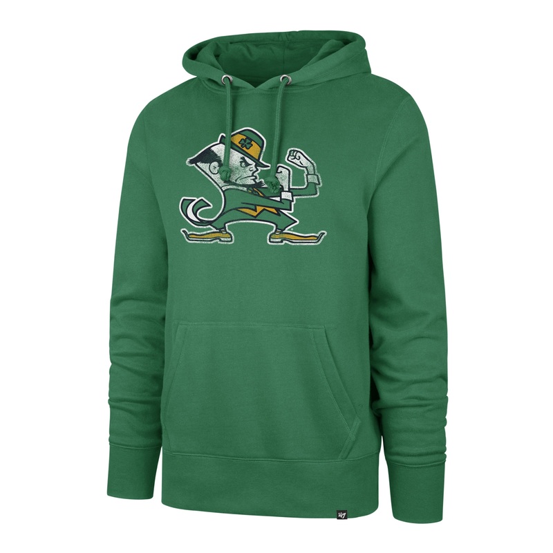 47 Brand Notre Dame Fighting Irish Imprint Headline Hoodie GREEN L