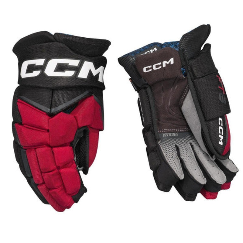 CCM Senior Jetspeed FT8 Gloves BLACK/WHITE 13″