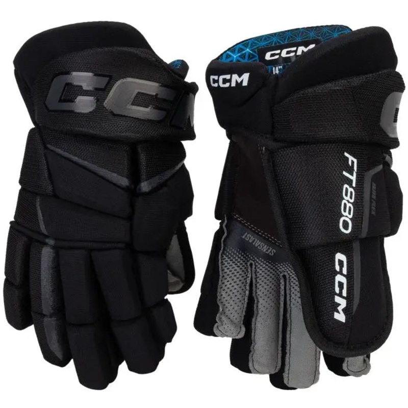 CCM Senior Jetspeed FT880 Hockey Gloves – 2025 BLACK/BLACK 13″