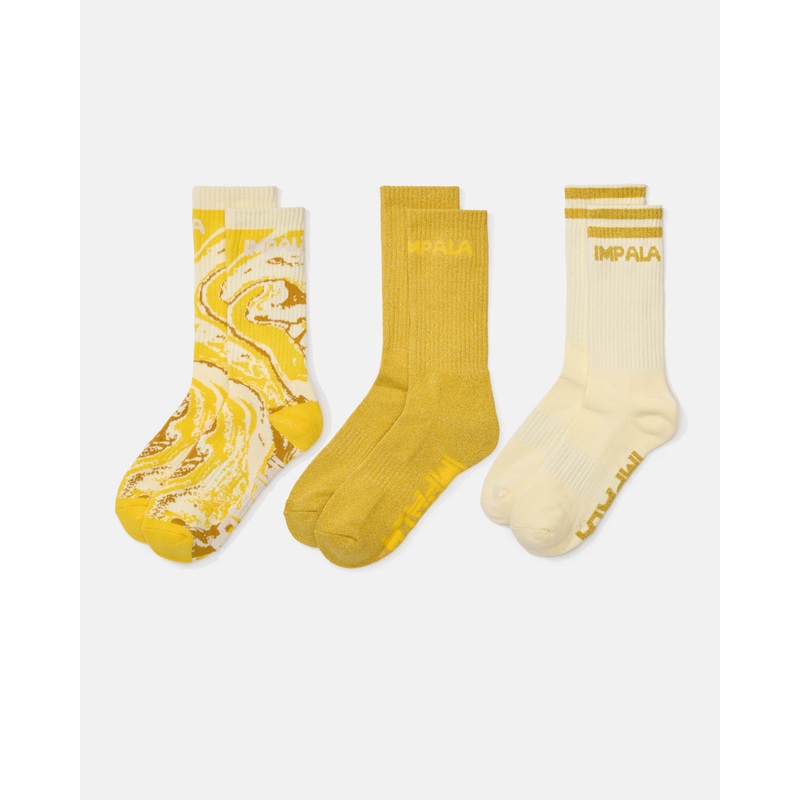 Impala Marawa Sock 3 Pack – Marawa Gold Marawa Gold 1Sz