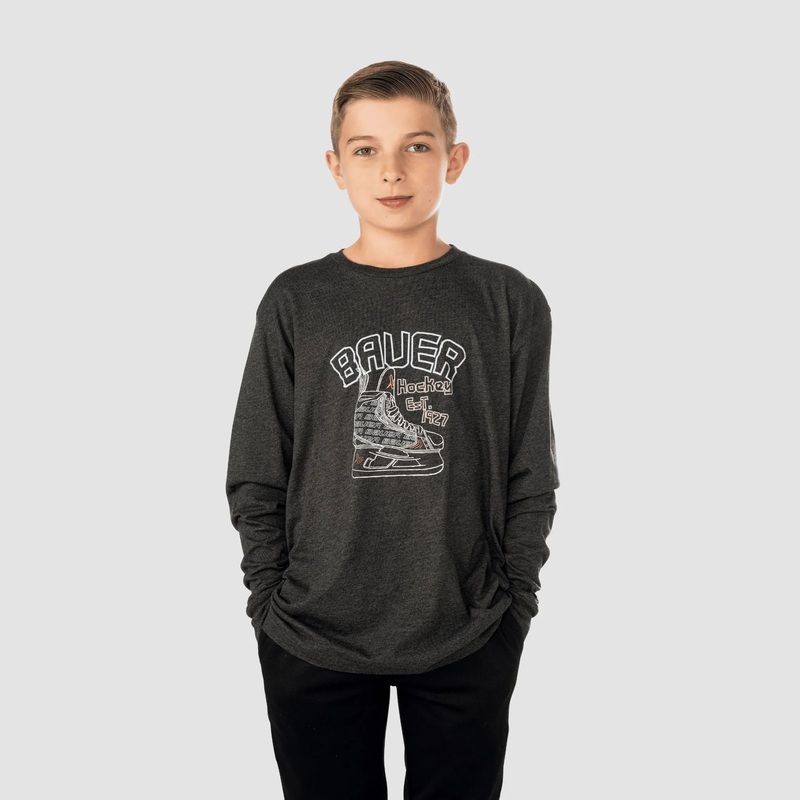 S25 Bauer LS Graphic Langrmet t-shirt Junior Sz:L