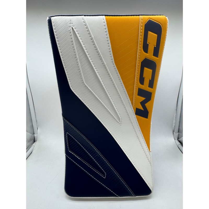 CCM EFLEX 7 Goalie Blocker Senior NAVY/YELLOW/WHITE REGULAR