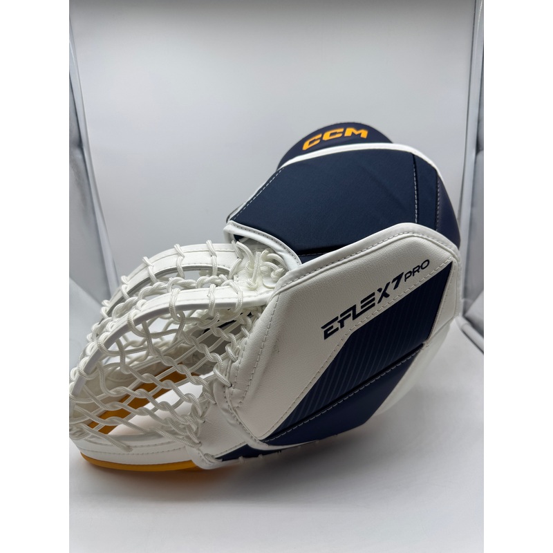 CCM EFLEX 7 Goalie Catcher Senior NAVY/YELLOW/WHITE FULL RIGHT