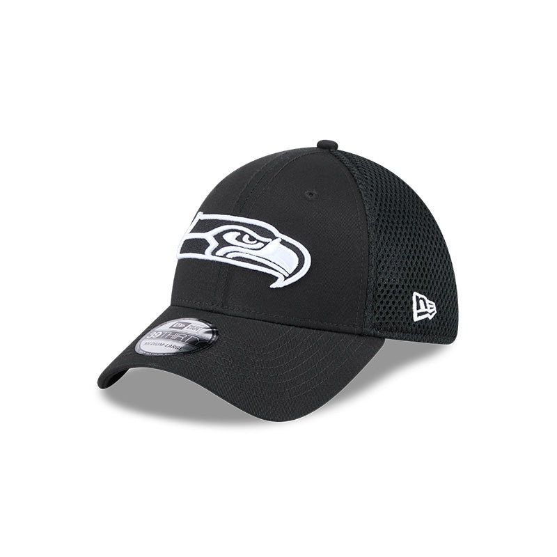 New Era Seattle Seahawks Black Main Neo 39THIRTY Flex Hat S/M