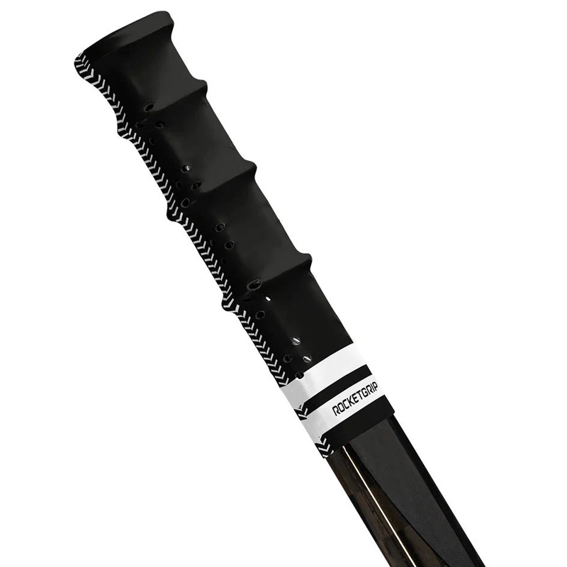 RocketGrip Hole Hockey Stick Grip BLACK/WHITE