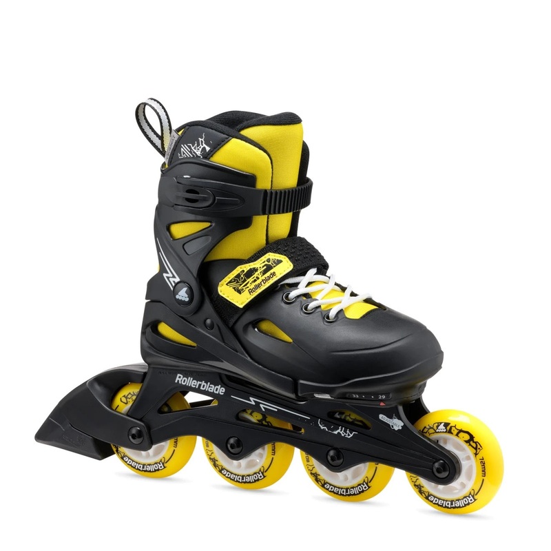 Rollerblade Fury Inline Roller Skate Black/Yellow 29 – 33